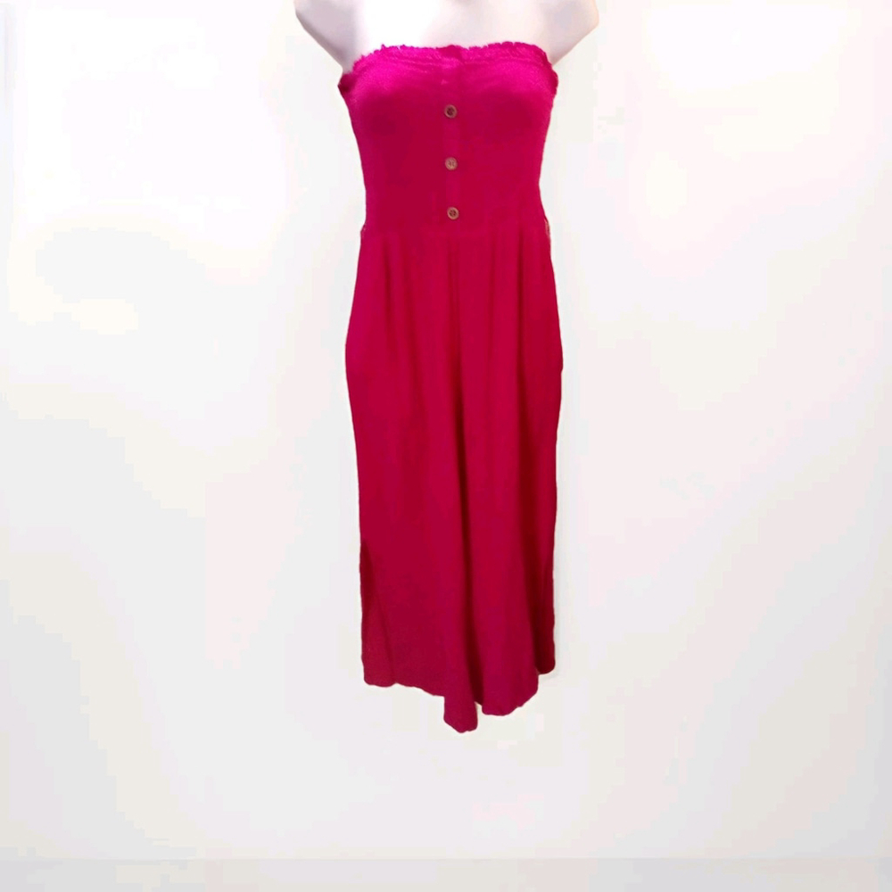 EE SOME JUMPSUIT PRE-OWNED PINK SIZE MEDIUM WIDE LEGS OPEN SIDE - Picture 2 of 6